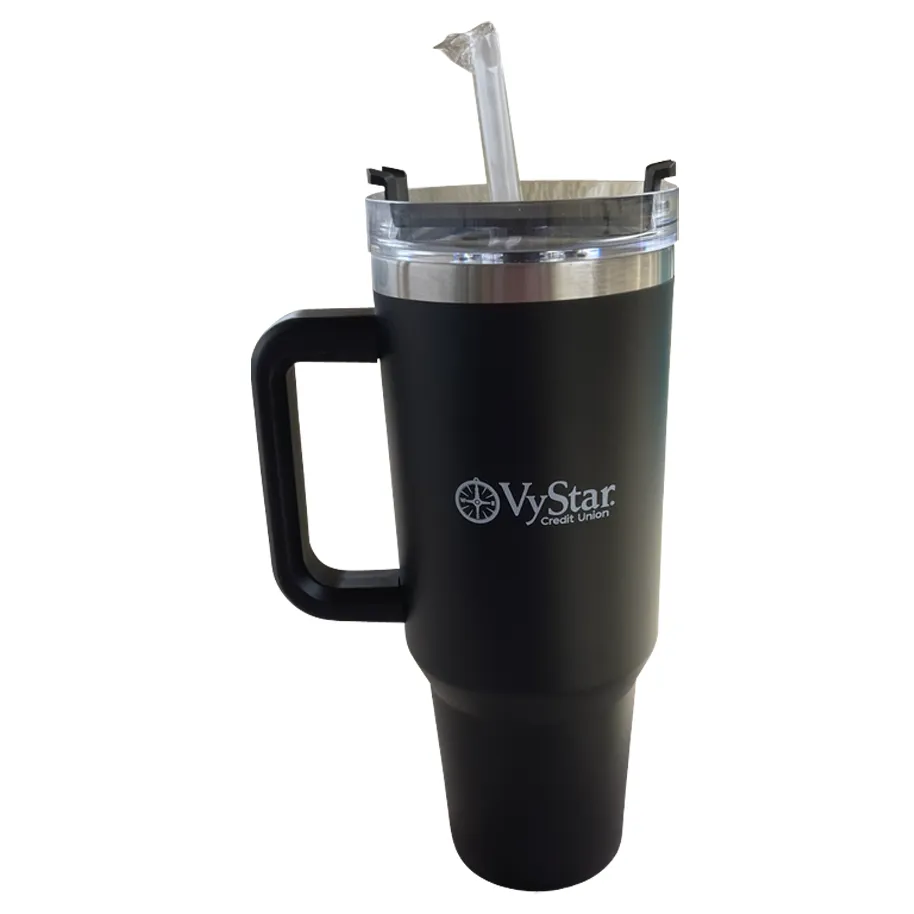 Black Serious 40 oz Travel Tumbler