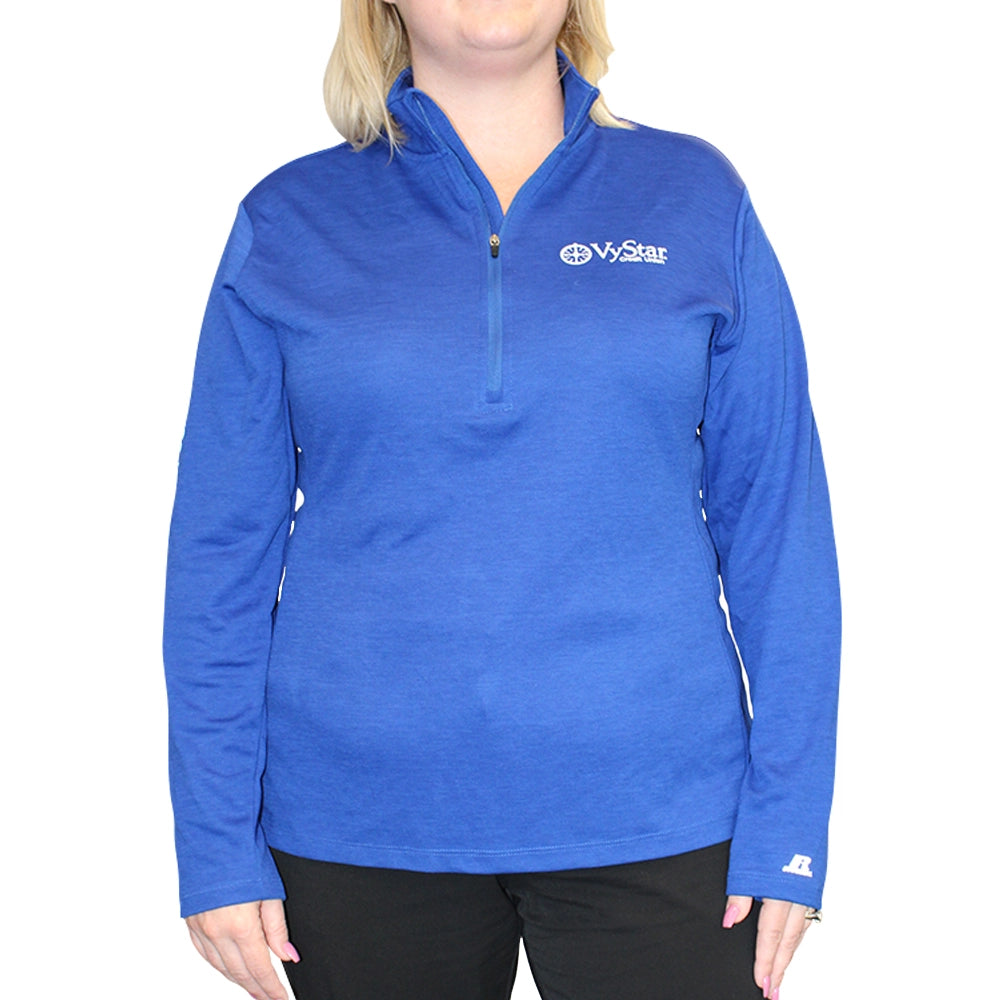 Ladies Russell Half Zip Pullover - Royal Blue