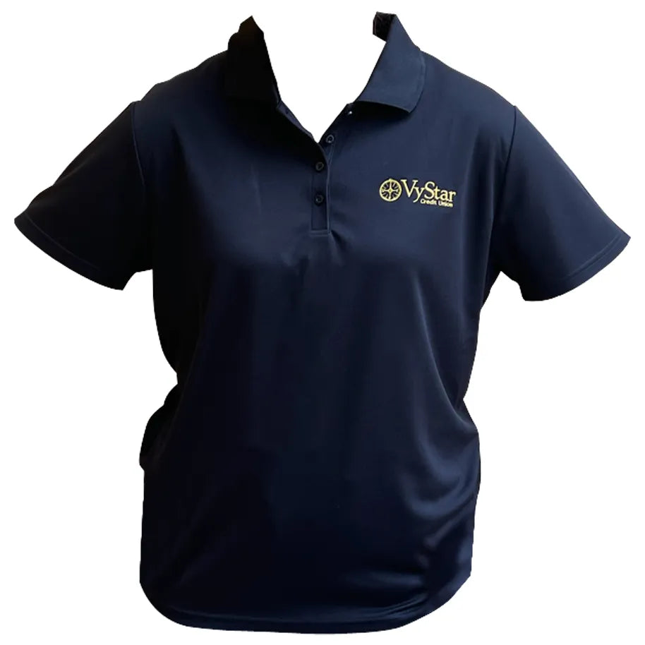 Women's Black Team Polo